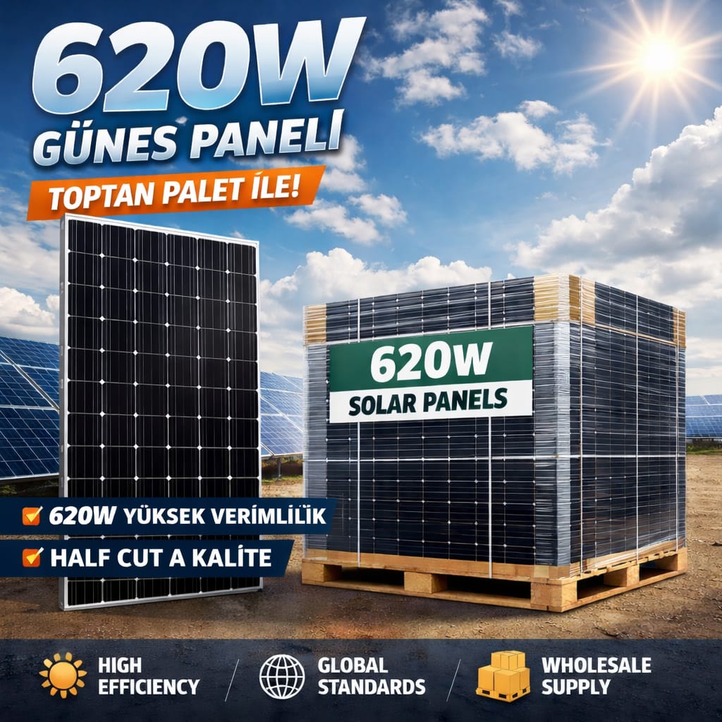HALF CUT A KALİTE 620W GÜNEŞ PANELİ